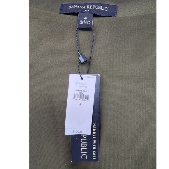 New NWT Banana Republic Olive Green Body Contour Flattering Dress Size - Picture 10 of 13